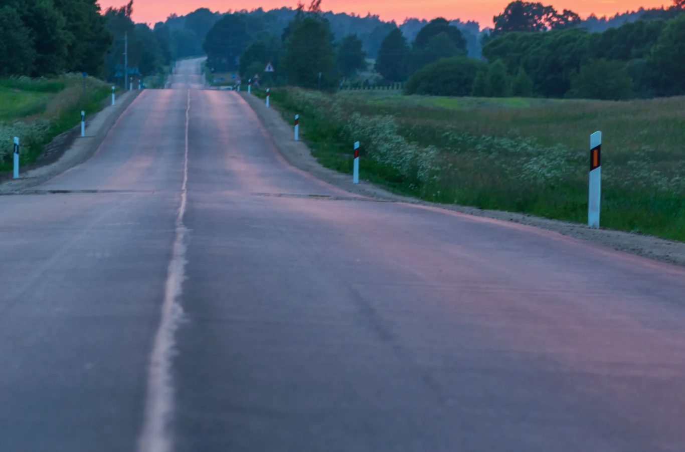 Czerwone odblaski również mogą oznaczać miejsce w którym na drodze mogą pojawić się zwierzęta