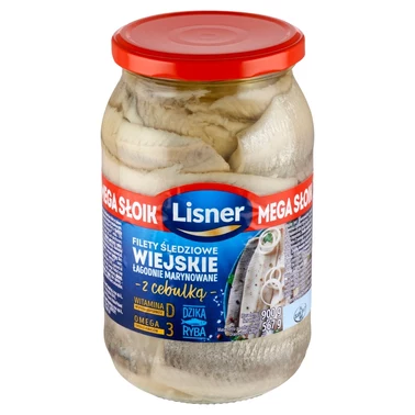 Lisner Filety śledziowe wiejskie łagodnie marynowane z cebulką 900 g - 0