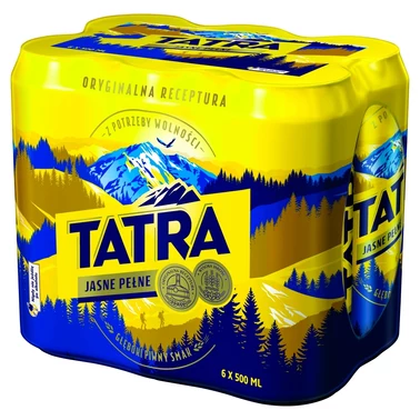 Tatra Piwo jasne pełne 6 x 500 ml - 0