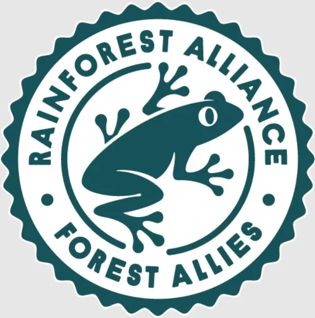 Logo Rainforest Alliance, organizacji założonej w 1987 roku.