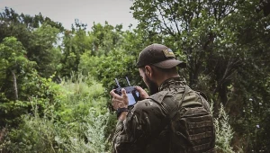 Ukraiński żołnierz w okręgu donieckim