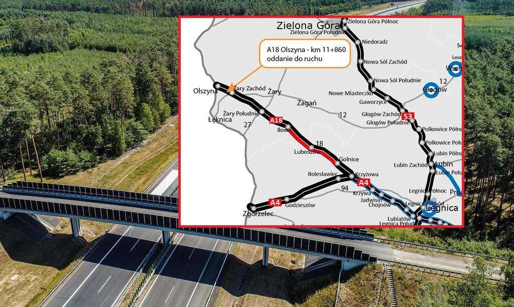 Kolejny odcinek A18 z pozwoleniem na użytkowanie.