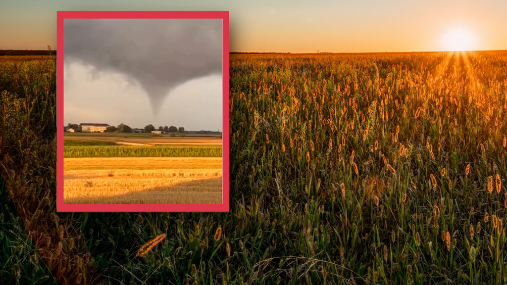 W piątek wieczorem pod Garwolin (woj. mazowieckie) widać było trąbę powietrzną