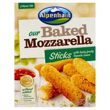 Alpenhain Sticks Ser mozzarella do zapiekania z sosem pomidorowym 200 g - 0
