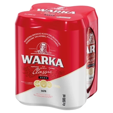 Warka Classic Piwo jasne 4 x 500 ml - 0