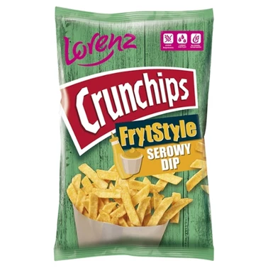 Crunchips FrytStyle Chipsy ziemniaczane serowy dip 90 g - 0
