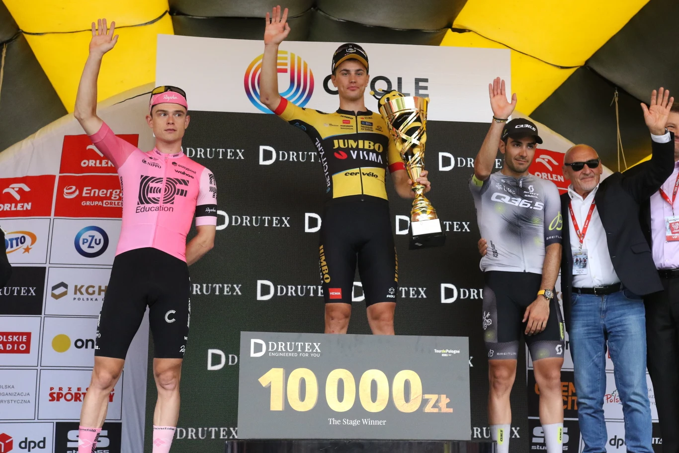 Podium 4. etapu Tour de Pologne