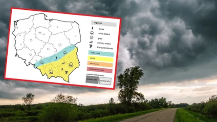 Z południa Europy do Polski zbliża się niż, który przyniesie deszcze i lokalnie burze. IMGW wydało ostrzeżenie
