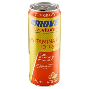 4Move Active Vitamin Gazowany napój smak pomarańczowy 330 ml - 0