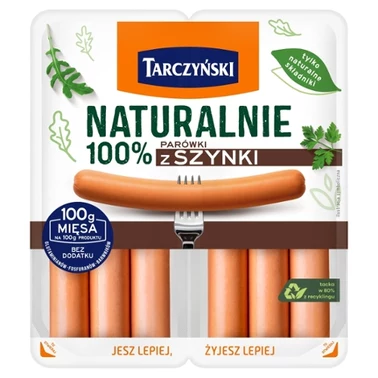 Tarczyński Naturalnie Parówki 100 % z szynki 200 g (2 x 100 g) - 0