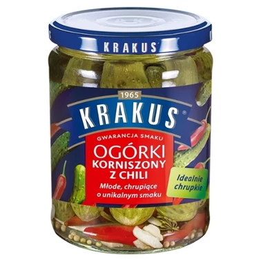 Krakus Ogórki korniszony z chili 500 g - 1