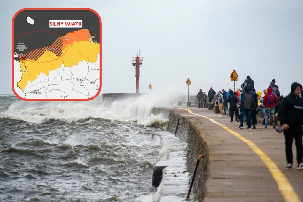 Niebezpieczna pogoda nad Bałtykiem: sztorm i silny wiatr (na zdj. port morski Ustka)