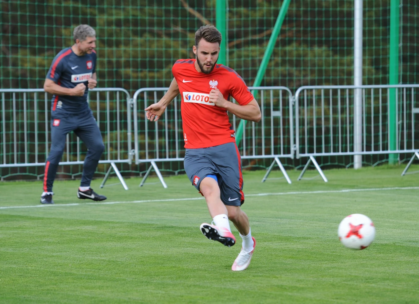 Przemysław Szymiński podczas zgrupowania kadry U-21 w Arłamowie