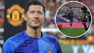 Robert Lewandowski wyszedł na murawę i się zaczęło. Nagranie krąży po sieci