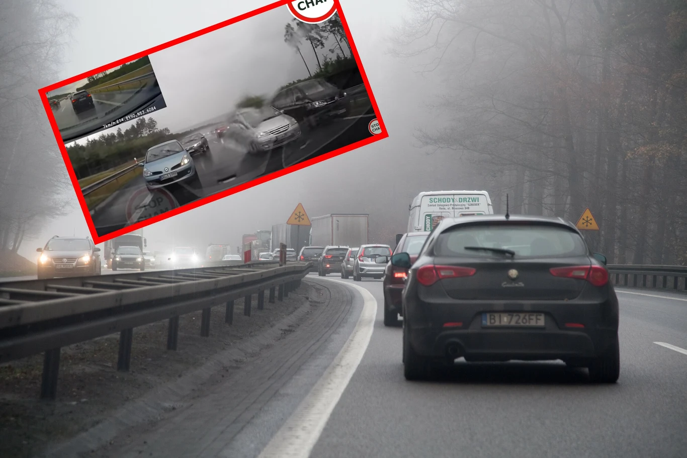 Drogowy cud na S6. Było o włos od tragedii Drogowy cud na S6. Było o włos od tragedii