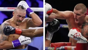 Mariusz Wach (z prawej) pomaga w sparingach Ołeksandrowi Usykowi