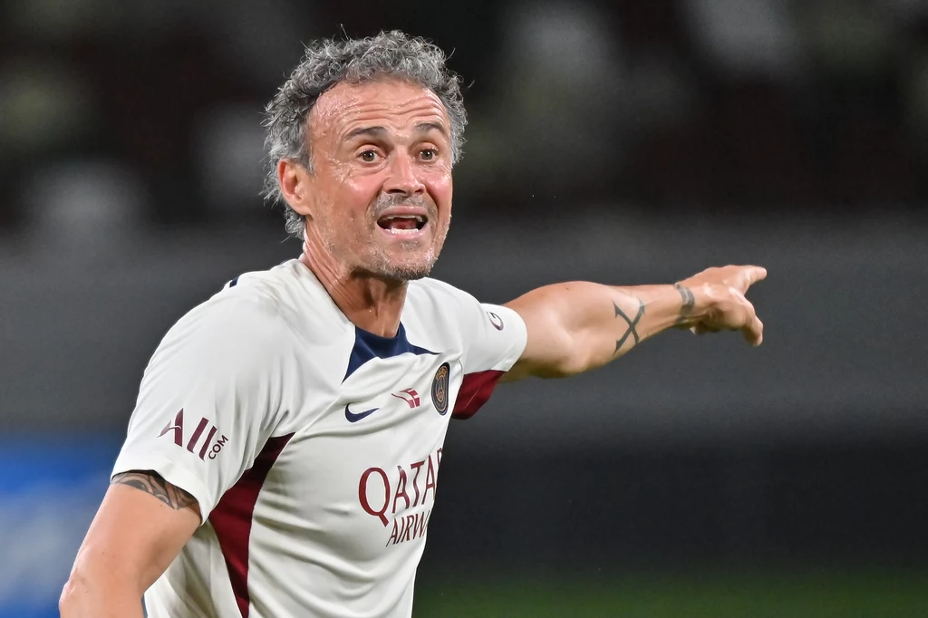 Luis Enrique, trener PSG Luis Enrique, trener PSG