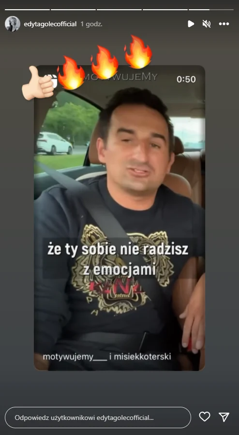 Edyta Golec wspiera Michała Koterskiego Edyta Golec wspiera Michała Koterskiego