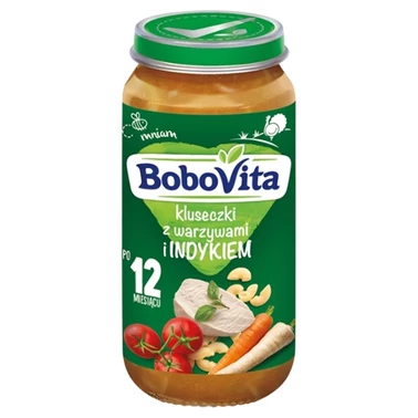 BoboVita Kluseczki z warzywami i indykiem po 12 miesiącu 250 g - 0