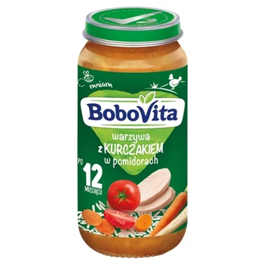 BoboVita Warzywa z kurczakiem w pomidorach po 12 miesiącu 250 g - 1