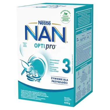 NAN OPTIPRO 3 Produkt na bazie mleka dla małych dzieci 650 g (2 x 325 g) - 0