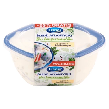 Lisner Śledź atlantycki w sosie śmietanowym 350 g - 0