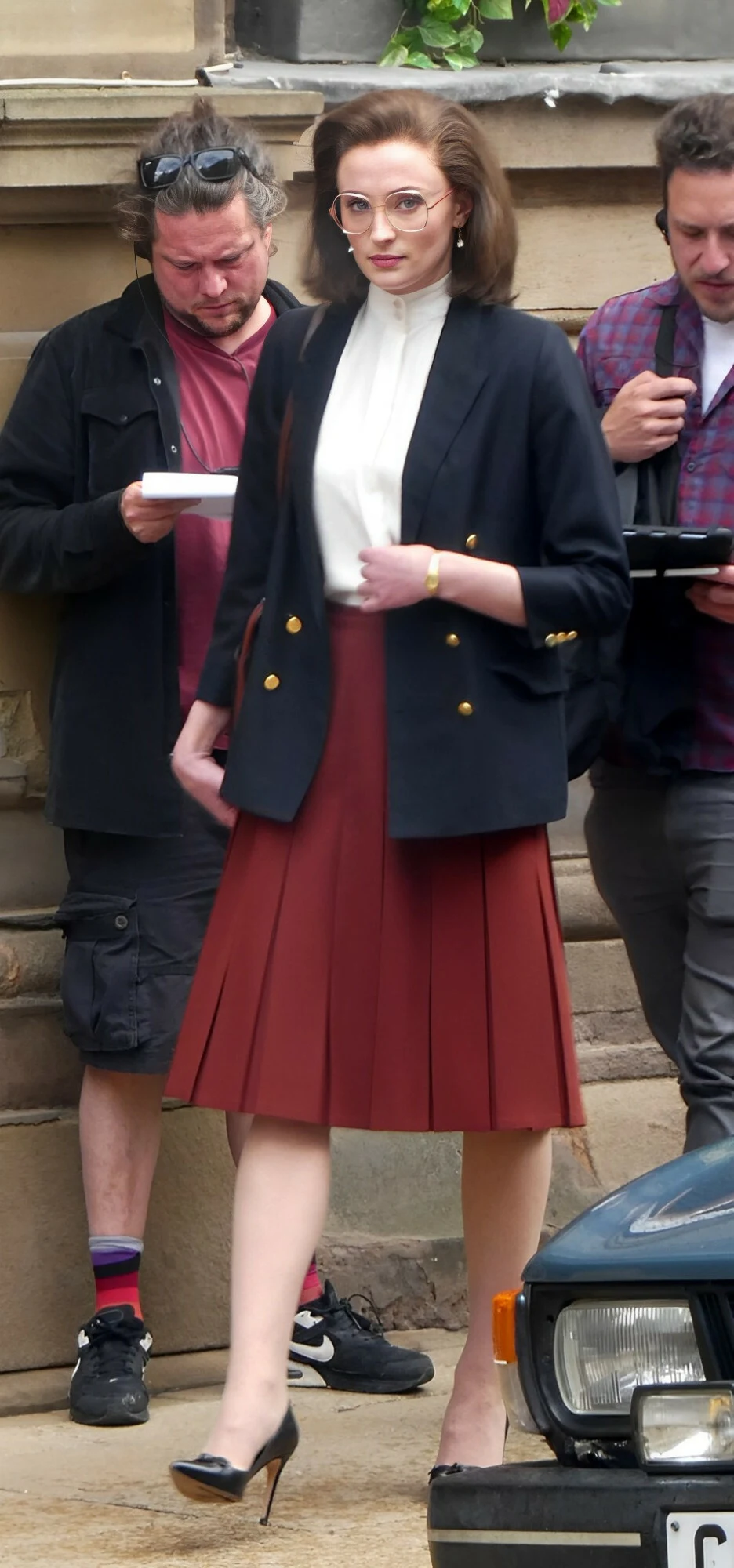 Sophie Turnet ucharakteryzowana nie do poznania. Sophie Turnet ucharakteryzowana nie do poznania.