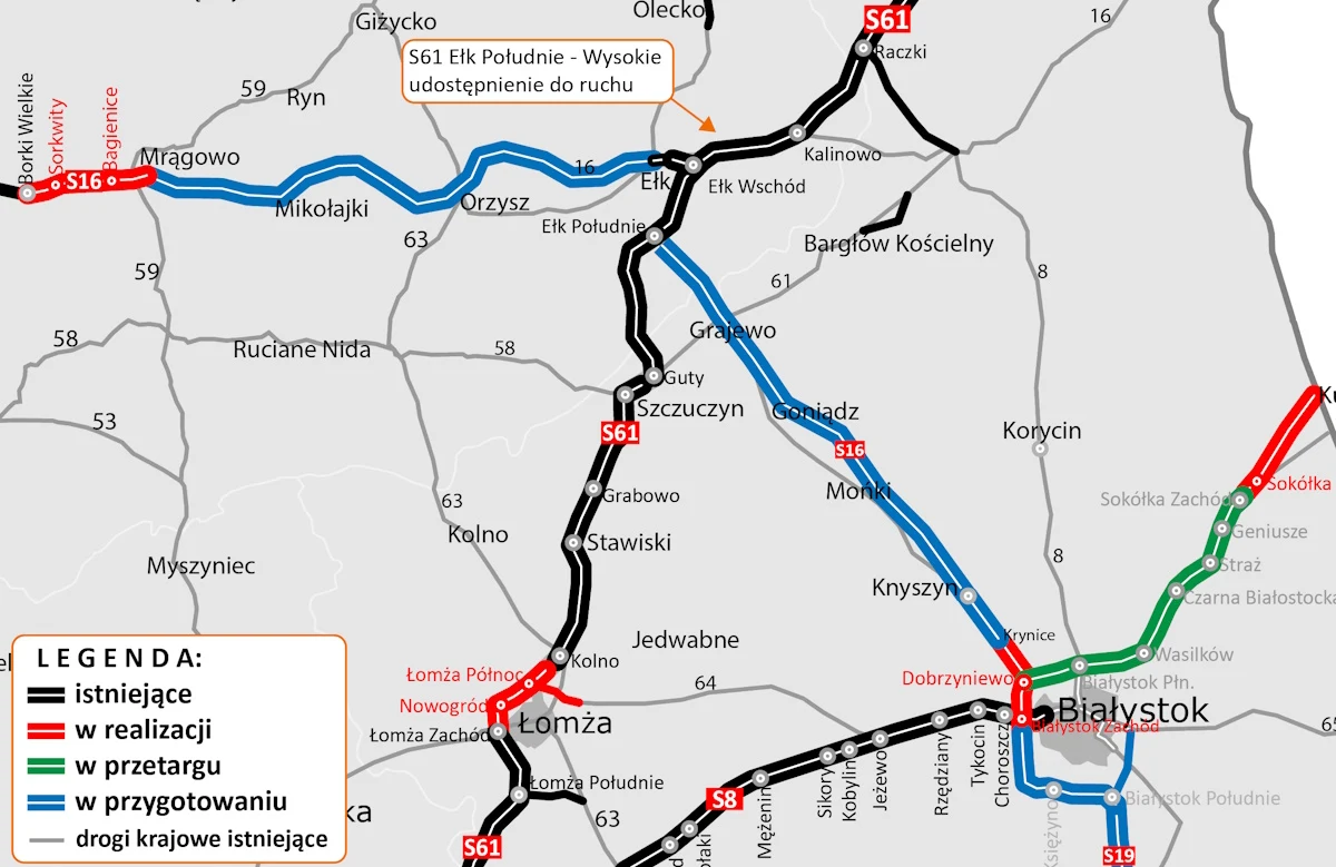 Kierowcy mogą już jeździć trzecim i ostatnim odcinkiem drogi S61