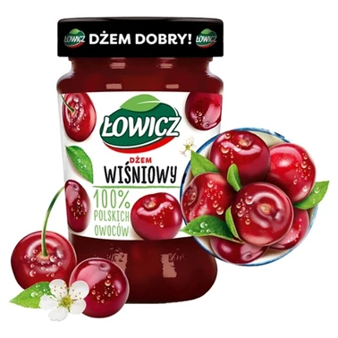 Łowicz Dżem wiśniowy o obniżonej zawartości cukrów 280 g - 1