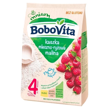 BoboVita Kaszka mleczno-ryżowa malina po 4 miesiącu 230 g - 1