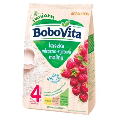 BoboVita Kaszka mleczno-ryżowa malina po 6 miesiącu 230 g - 2