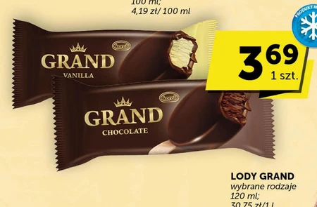 Koral Grand Lody waniliowe w mlecznej czekoladzie z migdałami 120 ml