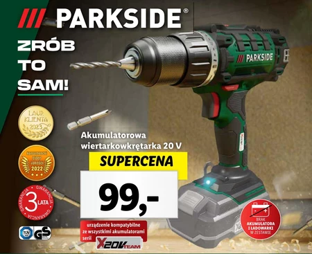 Akumulatorowa wiertarko-wkrętarka Parkside