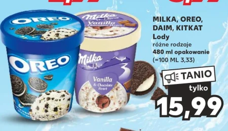 Oreo Lody o smaku waniliowym z ciastkami kakaowymi 480 ml