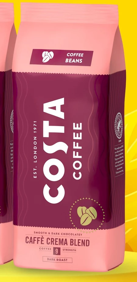 COSTA COFFEE Caffé Crema Blend Kawa ziarnista palona 1 kg