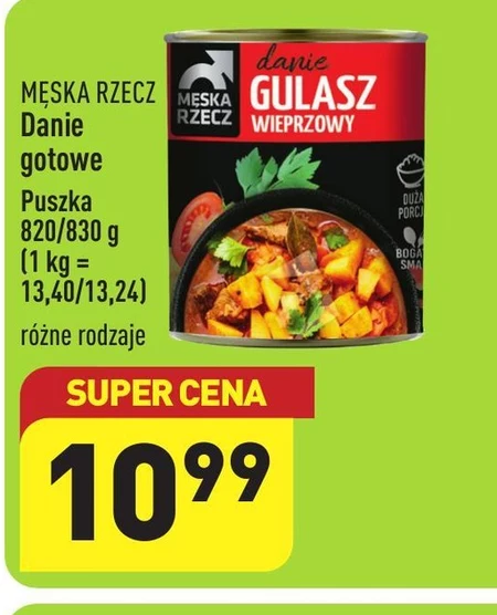 Danie gotowe Męska rzecz