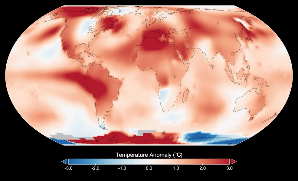 Badacze NASA potwierdzili, że lipiec 2023 r. był najgorętszym miesiącem w historii pomiarów na świecie. Najwyższy skok temperatury odnotowano w Ameryce Północnej i Południowej, Afryce Północnej i na Antarktydzie Badacze NASA potwierdzili, że lipiec 2023 r. był najgorętszym miesiącem w historii pomiarów na świecie. Najwyższy skok temperatury odnotowano w Ameryce Północnej i Południowej, Afryce Północnej i na Antarktydzie