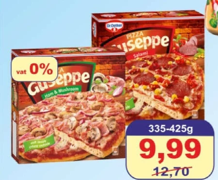 Dr. Oetker Guseppe Pizza z szynką i pieczarkami 425 g