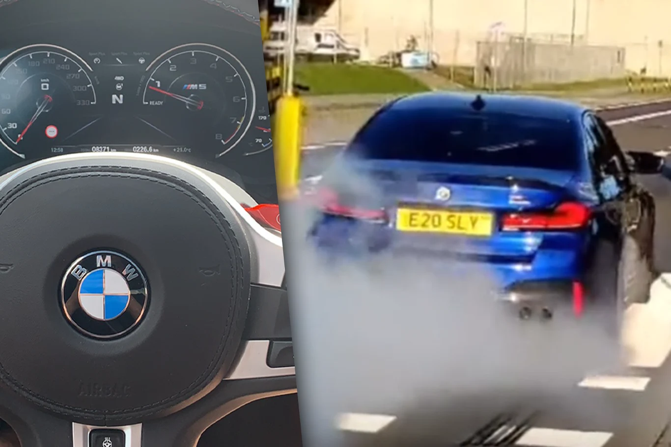 Szpaner z Gliwic roztrzaskał sportowe BMW. W aucie podróżowało dziecko/tiktok.com/@rag3zowatyragz3z Szpaner z Gliwic roztrzaskał sportowe BMW. W aucie podróżowało dziecko/tiktok.com/@rag3zowatyragz3z