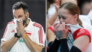 Reprezentacja Polski w siatkówkę. Na zdjęciu selekcjoner Stefano Lavarini oraz Maria Stenzel