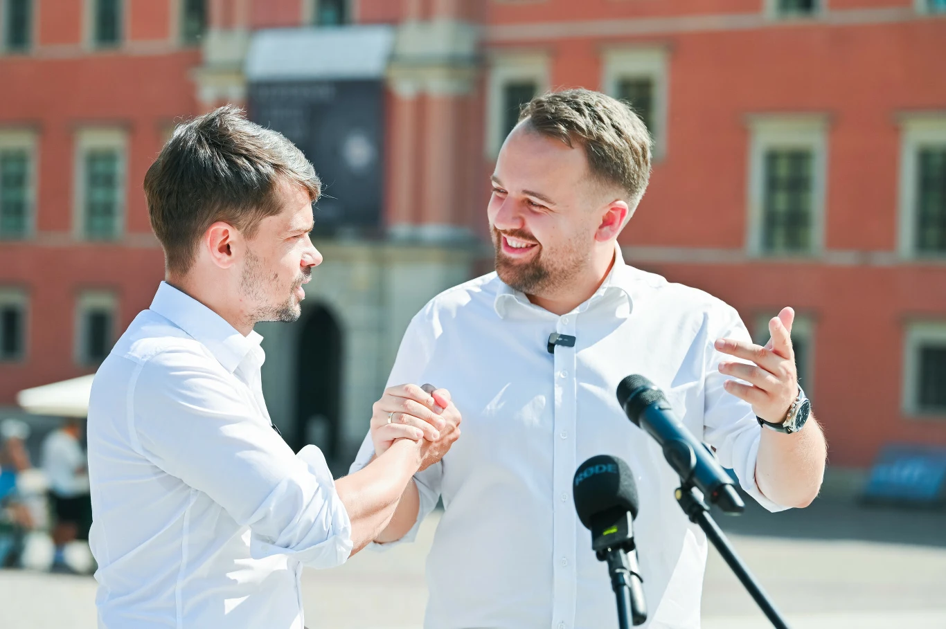 Michał Kołodziejczak i Marek Materek podczas czerwcowej konferencji Michał Kołodziejczak i Marek Materek podczas czerwcowej konferencji