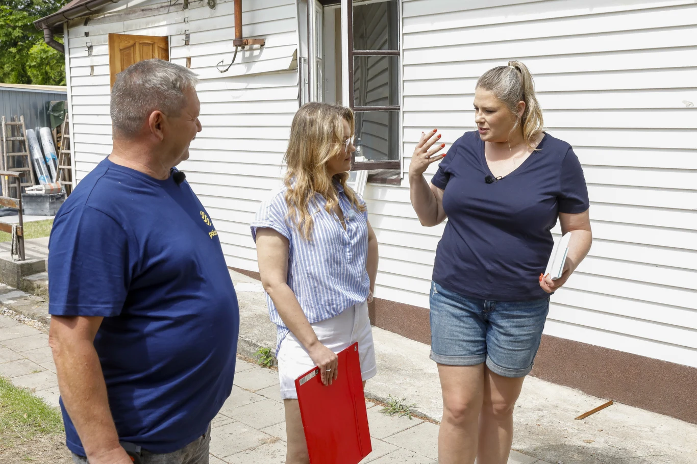 Elżbieta Romanowska na planie "Naszego Nowego Domu" Elżbieta Romanowska na planie "Naszego Nowego Domu"