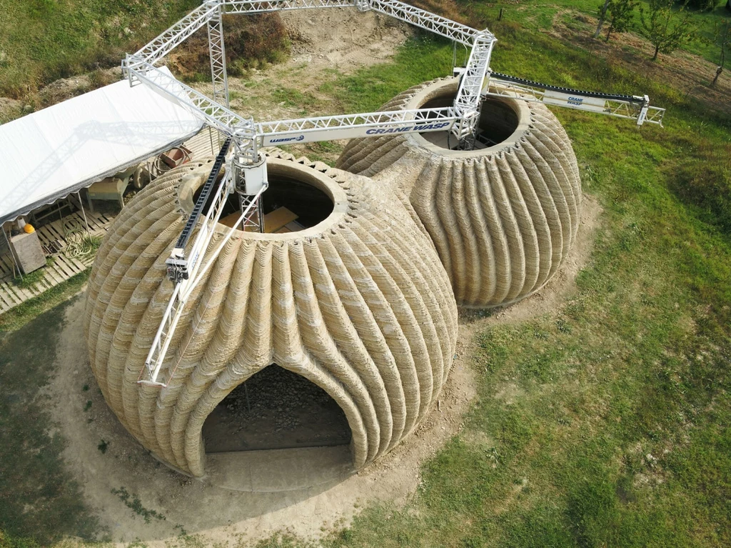 Ekowioska we Włoszech zbudowana z lokalnych materiałów przy użyciu technologii druku 3D