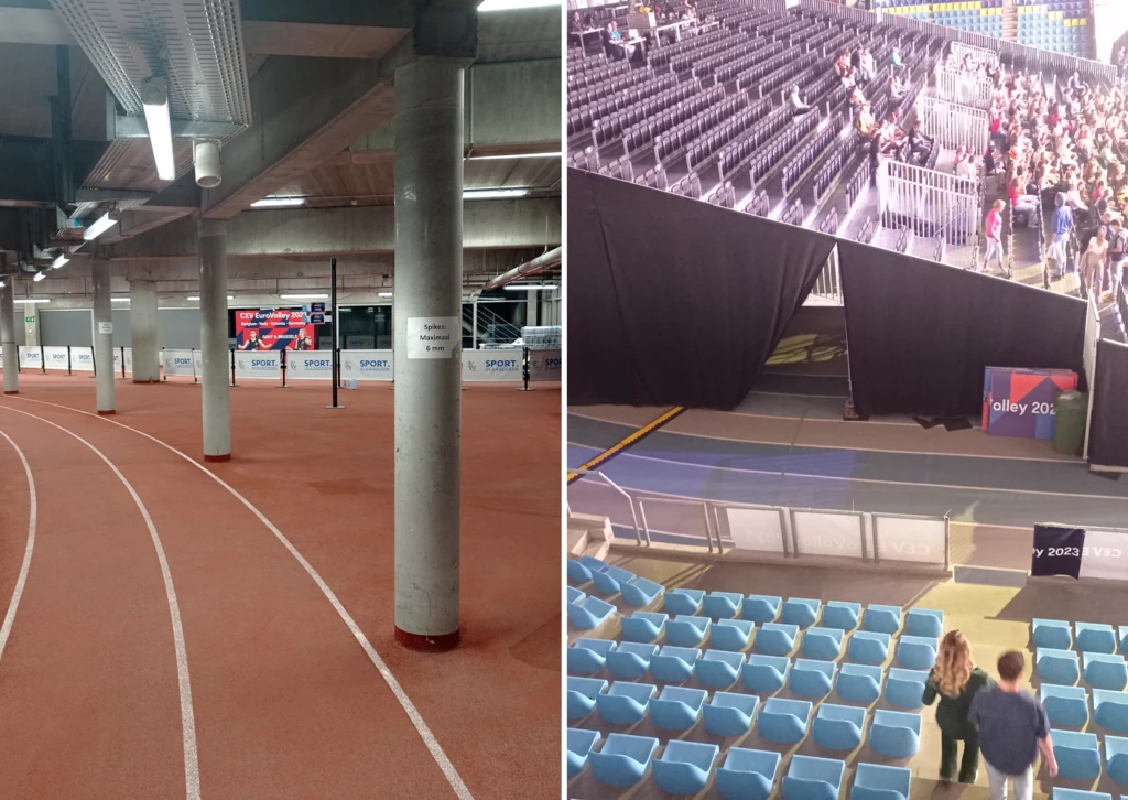 Topsporthal w Gandawie, która gości siatkarskie mistrzostwa Europy, na co dzień służy lekkoatletom Topsporthal w Gandawie, która gości siatkarskie mistrzostwa Europy, na co dzień służy lekkoatletom