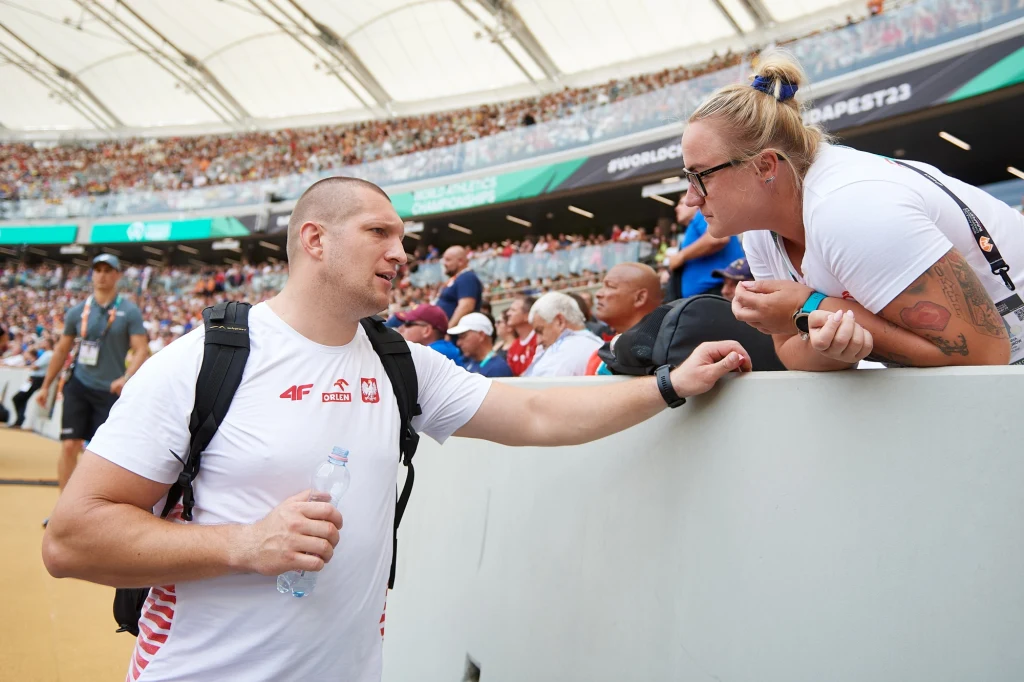 Wojciech Nowicki i jego trenerka Joanna Fiodorow Wojciech Nowicki i jego trenerka Joanna Fiodorow