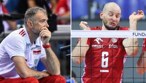 Reprezentacja Polski w siatkówce. Na zdjęciu selekcjoner naszej kadry Nikola Grbić oraz jej kapitan - Bartosz Kurek