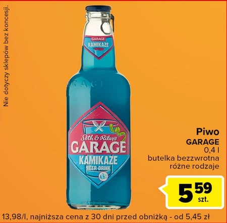 Seth & Riley's Garage Mix piwa i napoju o smaku blue curacao i limonki 400 ml