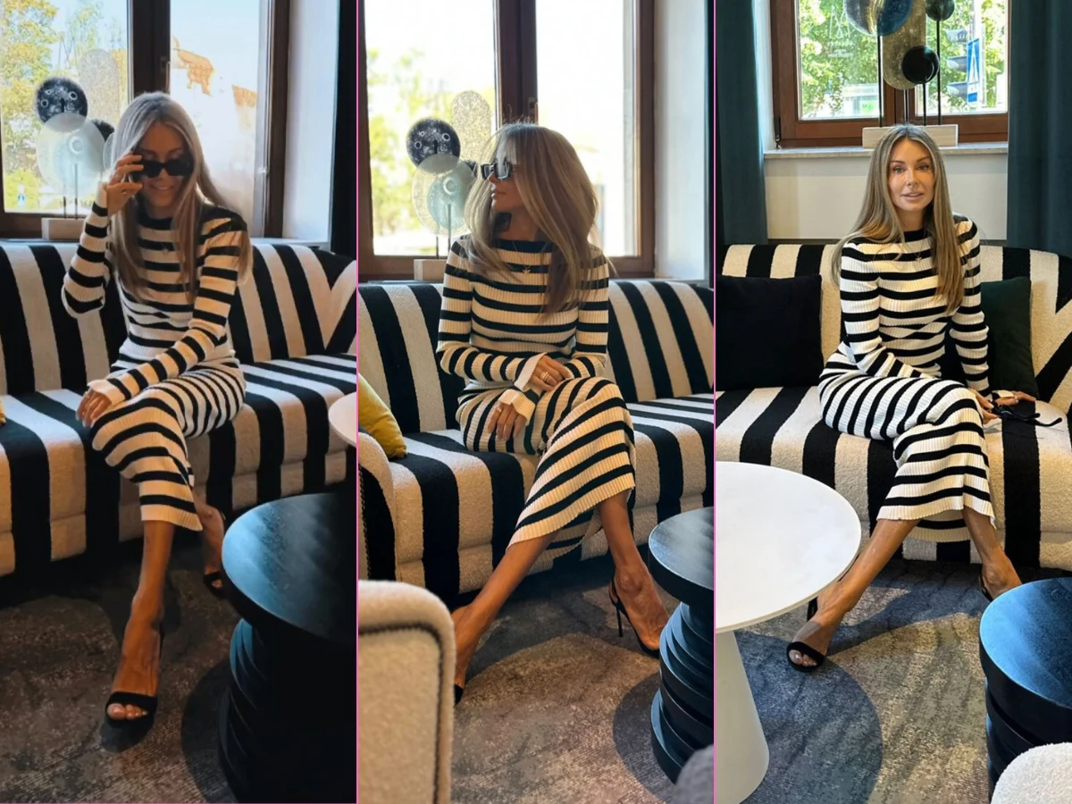 Małgorzata Rozenek w paski