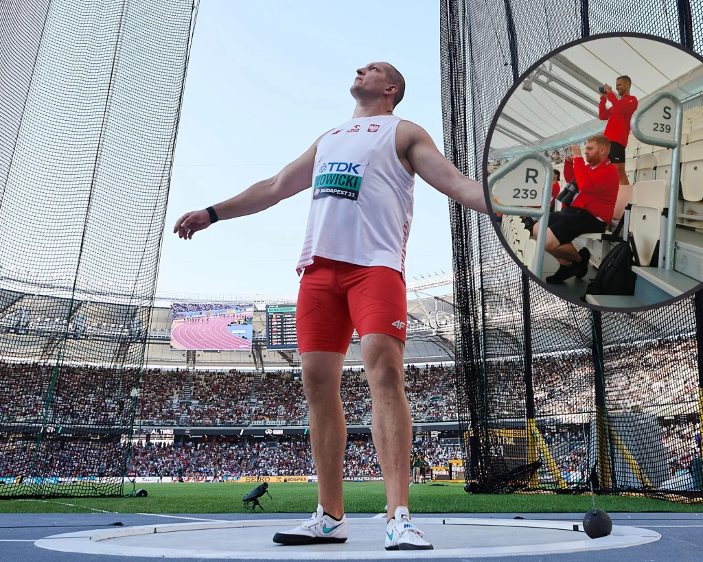 Wojciech Nowicki w finale konkursu rzutu młotem w lekkoatletycznych MŚ