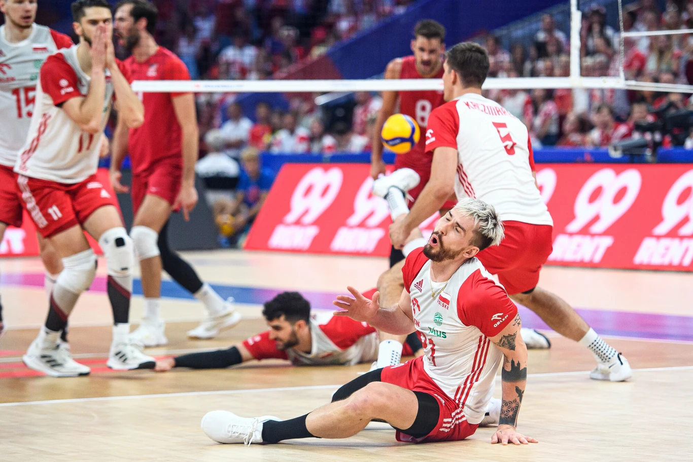 Tomasz Fornal (na pierwszym planie) w reprezentacji Polski